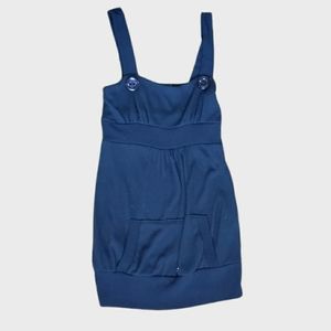 Knit Black Coverall type dress with pockets Size M